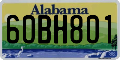 AL license plate 60BH801