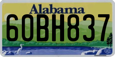 AL license plate 60BH837