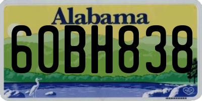 AL license plate 60BH838