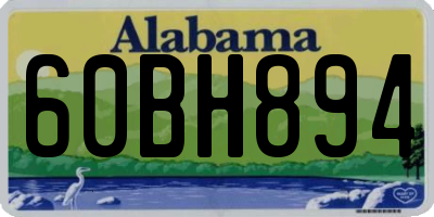 AL license plate 60BH894