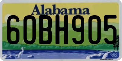 AL license plate 60BH905