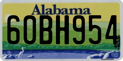 AL license plate 60BH954