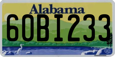 AL license plate 60BI233