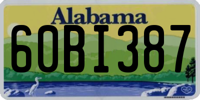 AL license plate 60BI387