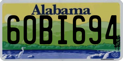 AL license plate 60BI694