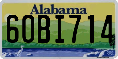 AL license plate 60BI714