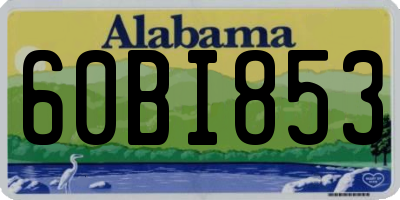 AL license plate 60BI853