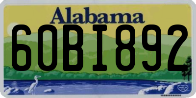 AL license plate 60BI892