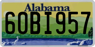 AL license plate 60BI957