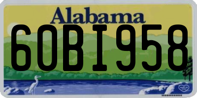 AL license plate 60BI958