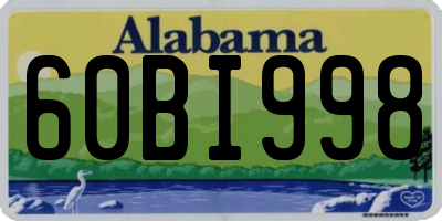 AL license plate 60BI998