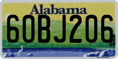 AL license plate 60BJ206