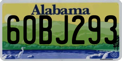 AL license plate 60BJ293