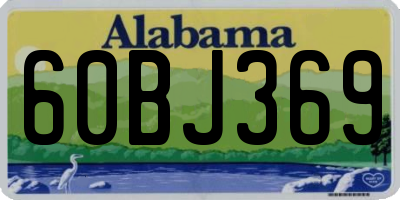 AL license plate 60BJ369