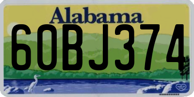 AL license plate 60BJ374