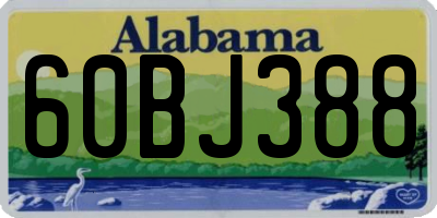 AL license plate 60BJ388