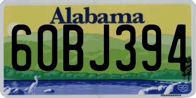 AL license plate 60BJ394