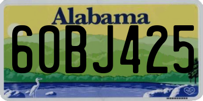 AL license plate 60BJ425