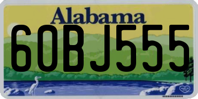 AL license plate 60BJ555