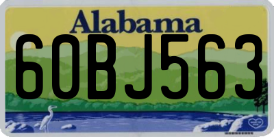 AL license plate 60BJ563