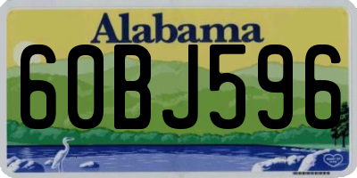 AL license plate 60BJ596