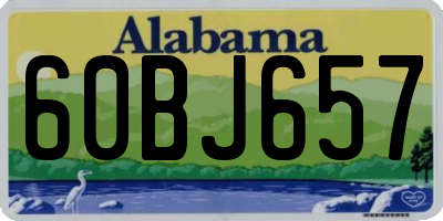 AL license plate 60BJ657