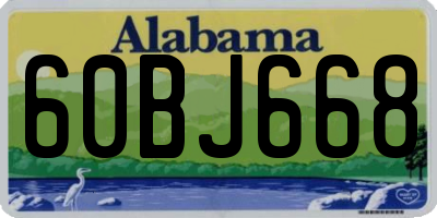 AL license plate 60BJ668