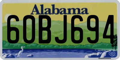 AL license plate 60BJ694