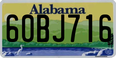 AL license plate 60BJ716