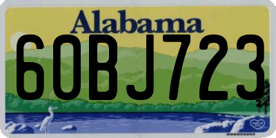 AL license plate 60BJ723