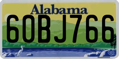 AL license plate 60BJ766