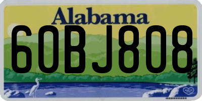 AL license plate 60BJ808