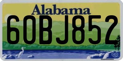 AL license plate 60BJ852
