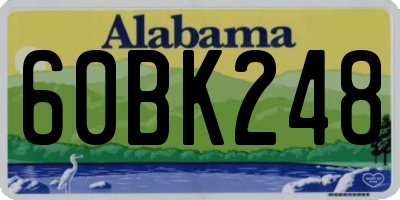 AL license plate 60BK248
