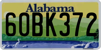 AL license plate 60BK372