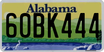 AL license plate 60BK444