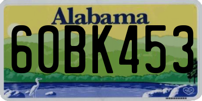 AL license plate 60BK453