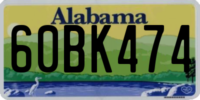 AL license plate 60BK474
