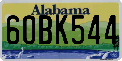 AL license plate 60BK544