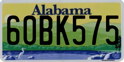 AL license plate 60BK575