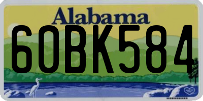 AL license plate 60BK584