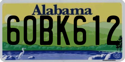 AL license plate 60BK612