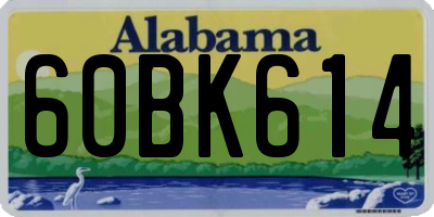 AL license plate 60BK614