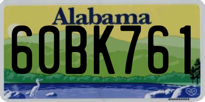 AL license plate 60BK761