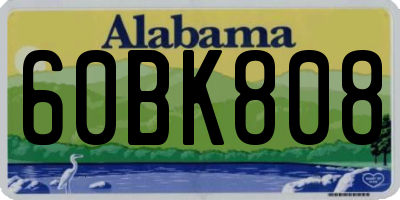AL license plate 60BK808