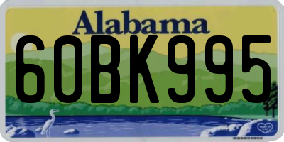 AL license plate 60BK995