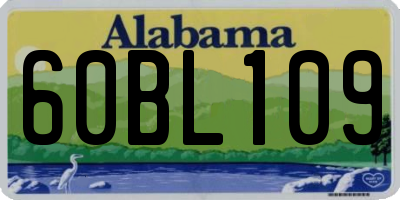 AL license plate 60BL109