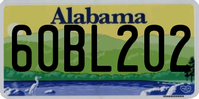 AL license plate 60BL202