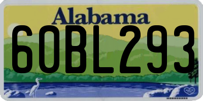 AL license plate 60BL293
