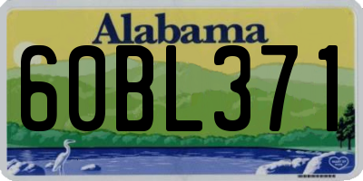AL license plate 60BL371